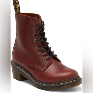 Dr. Martens Clemency heeled combat boots in reddish brown EUC US6